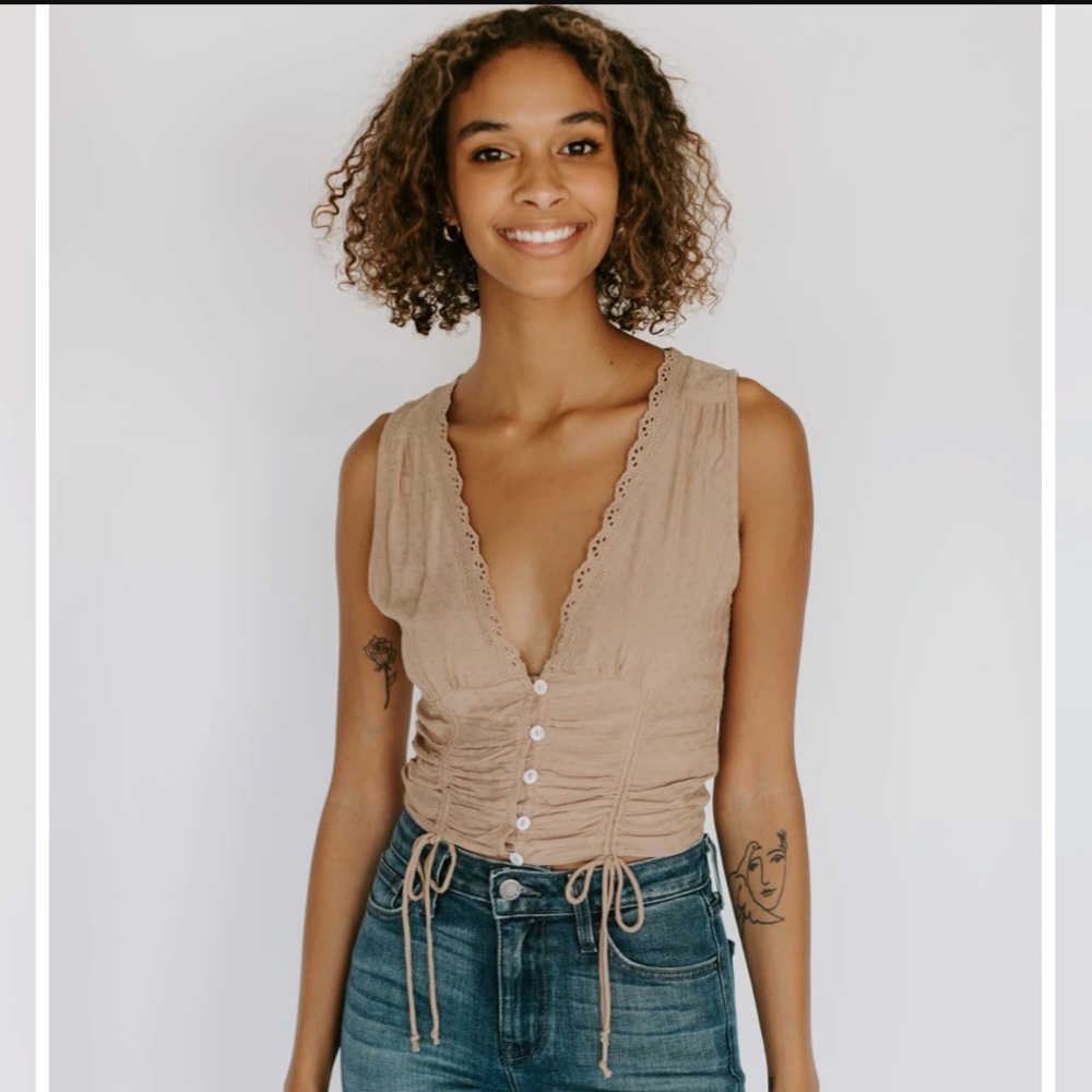 Tan crop top